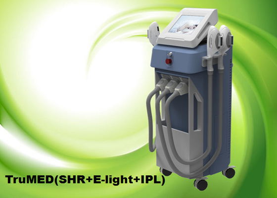 IPL SHR de Machine Verticale 3Handles e-Lichte TruMED van de Haarverwijdering (SHR+IPL+Nd: Yag)
