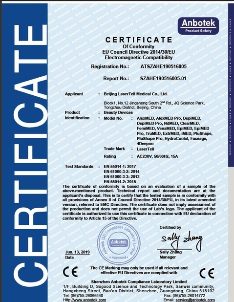 China Beijing LaserTell Medical Co., Ltd. Certificaten