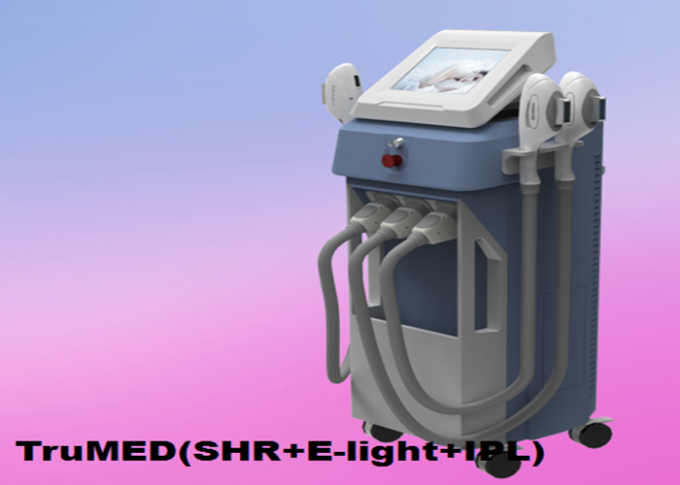 IPL de Machine 3500W Verticale 3Handles e-Lichte TruMED van de Haarverwijdering (SHR+IPL+Nd: Yag)