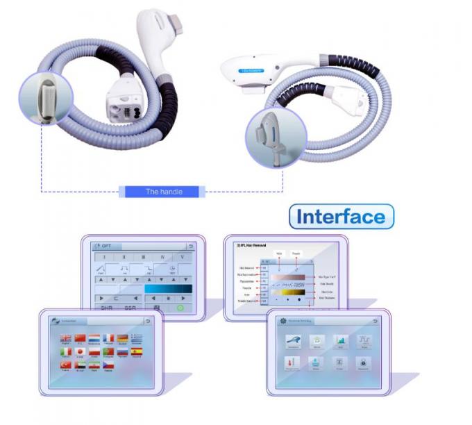 De Verwijdering van het Protable Witte Haar en van de Huidverjonging Schoonheid Handpieces Machine/Twee